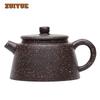 230ml Yixing Purple Clay Teapots Handmade Fish Cover Pot Raw Ore Coarse Sand Purple Jade Gold Sand Kettle With Filter Zisha Tea