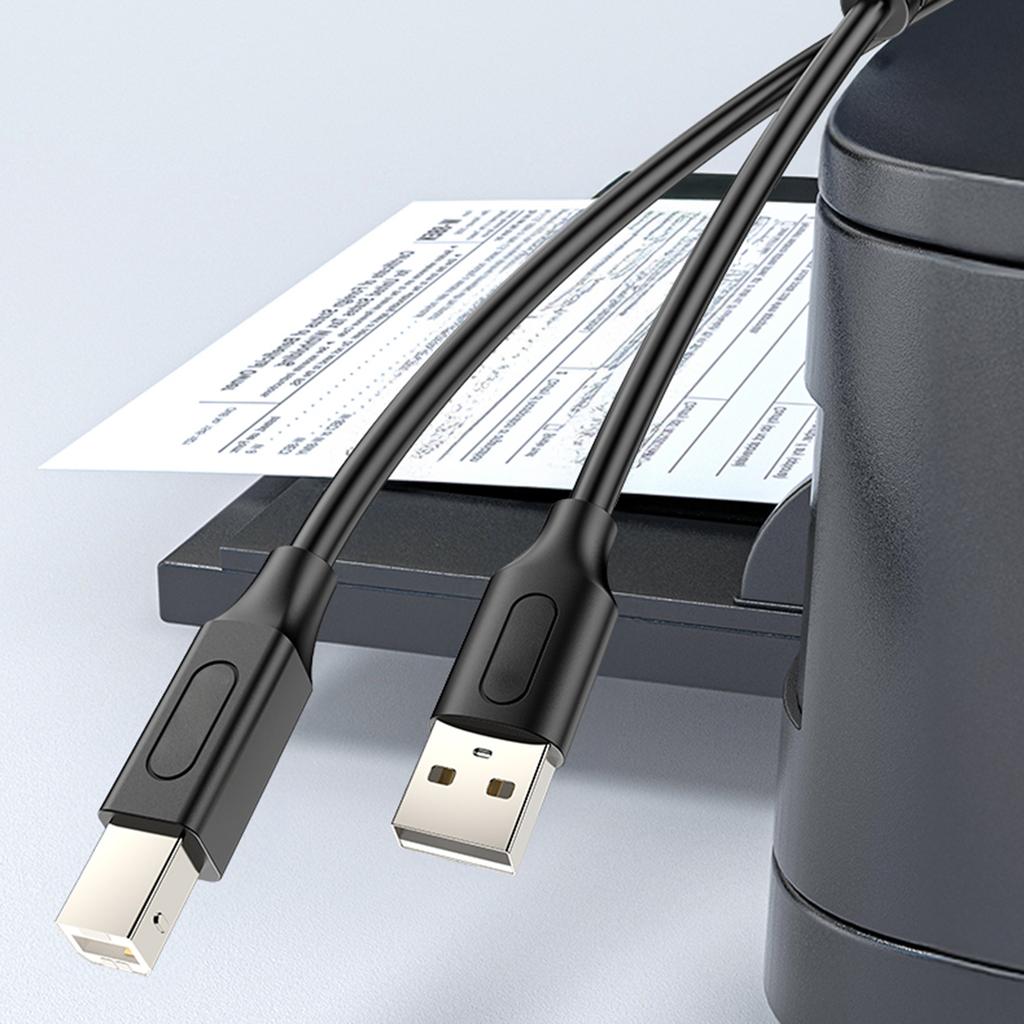 USB Printer Cable USB 2.0 to USB B Type B Male Cable Scanner Cord for Printing Laptop Computer Musical Keyboard