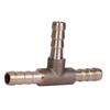 Brass T Piece 3 Way Fuel Hose Joiner Connector 6mm For Compressed   Oil Gas Pipe