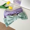Women's Feminine Satin Purple Ribbon Hairpin