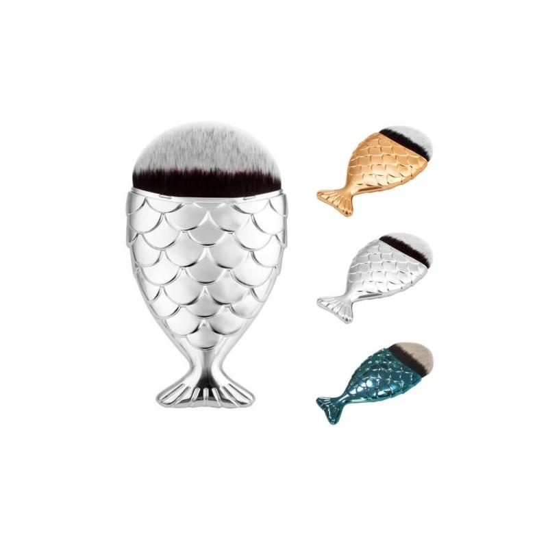 Exquisite Professional Mermaid Makeup Brushes Set With Luxurious Foundation And Powder Brush