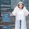 EVA Reusable Long Rain Poncho - Thick Adult Raincoat for Outdoor Hiking, Travel, Cycling and Camping
