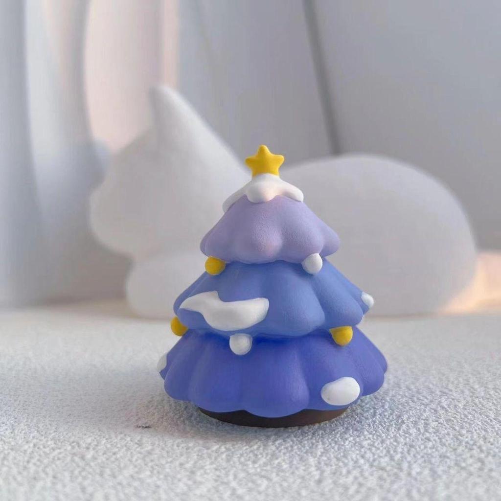 3D Christmas Tree Plaster Doll with Sound & Light, Santa Claus Gift for Kids To Paint