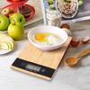 Tare Function Bamboo Kitchen Scale 5kg Weighing Electronic Household Scale  Household
