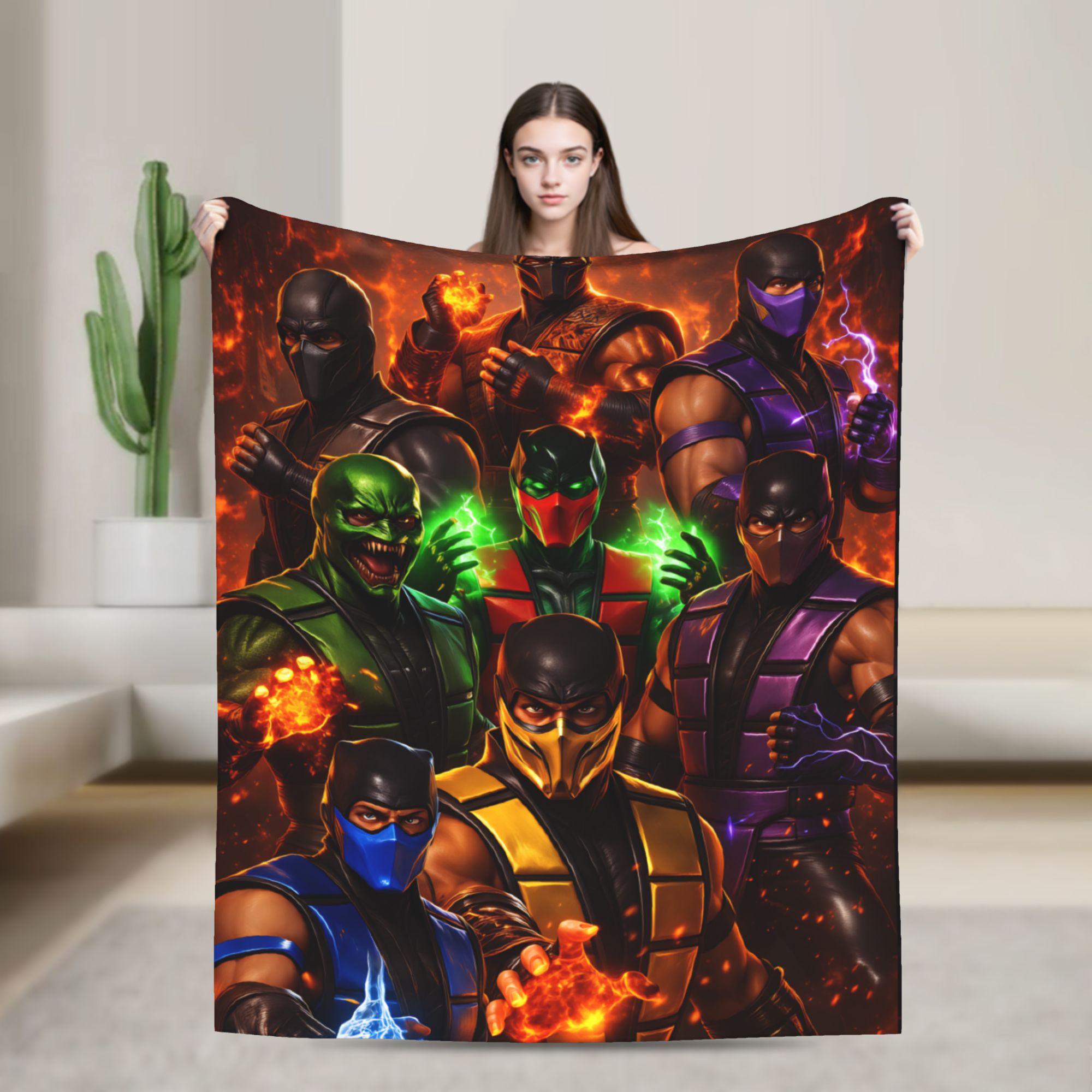 

Mortal Kombat II Blanket Quality Soft Vintage Game Throw Blanket Winter Camping Bedroom Funny Bedspread 75x90cm