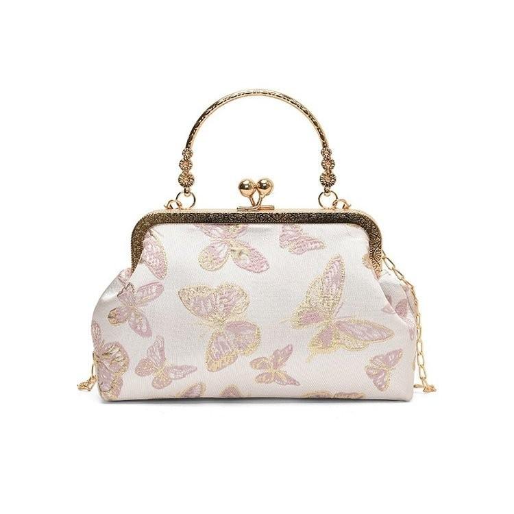 IELGY Retro nasjonalstil motehåndveske, utenlandsk stil allsidig cheongsam-veske, elegant trend skrårem dameveske