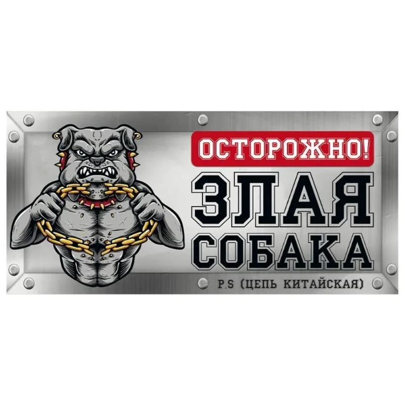 Vorsicht Böser Hund Metallschild, Zauntür Warnschild 30x15cm