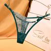 Seduction Hot Fashion Thong Nightclub Style Waist Hollow Seiko Embroidered Adjustable Belt Women's Large Size Panties