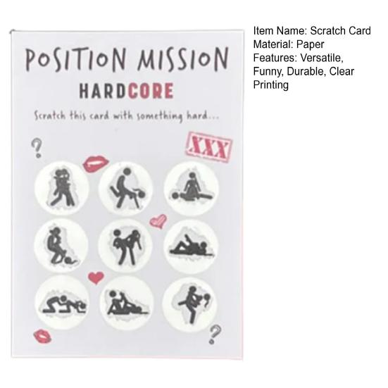 1Pc/3Pcs Scratch Card Naughty Sex Position Scratching Card Anniversary Holiday Romantic Date Night Game for Couples