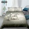 Sada povlečení na přikrývku s koněm Velikost Twin King Cvalový kůň Ložní sada Mikrovlákno 3D Hospodářská zvířata Rustikální venkovský styl Povlak na přikrývku