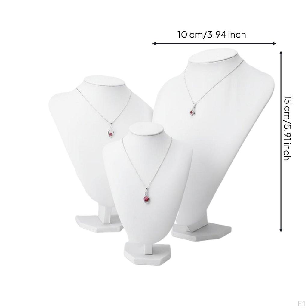 Portrait Necklace Display Stand Velvet Jewelry Holder Organizer for Store