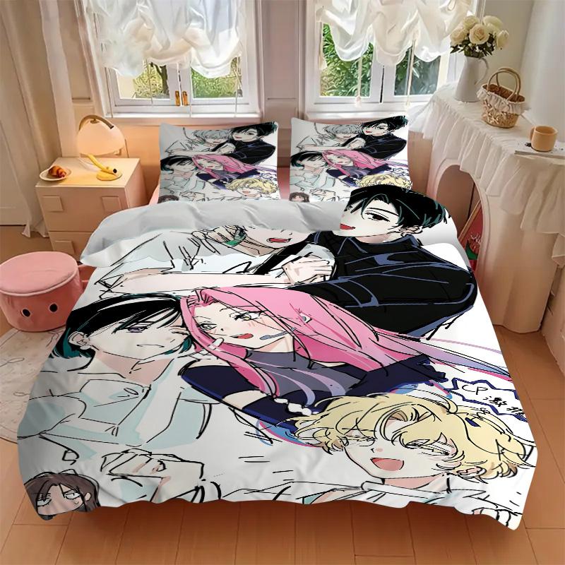 Fantasy Anime Characters Print 3Pcs Bedding Setduvet Cover With 2 Bedropillowcase Home Birthday Gift