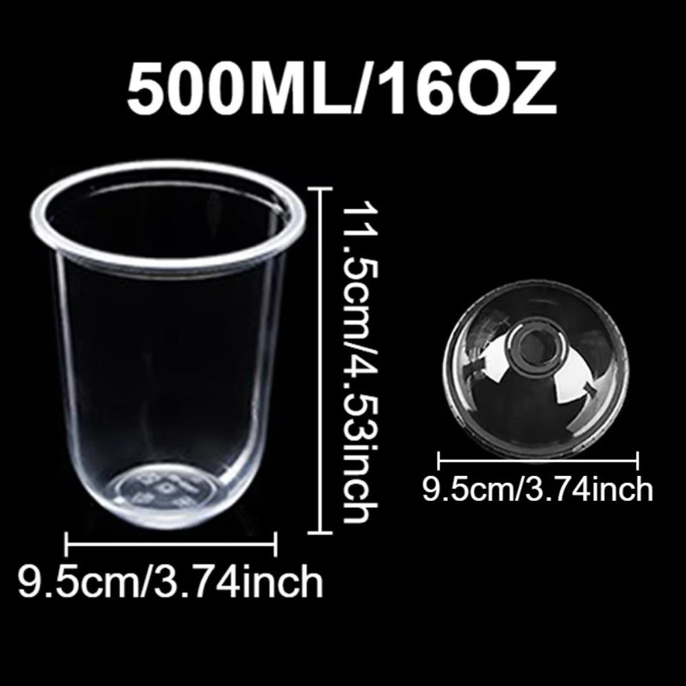 50 PCS Lids Milk Tea Cups Cupcake Beverage Containers 2025 Dessert Cups