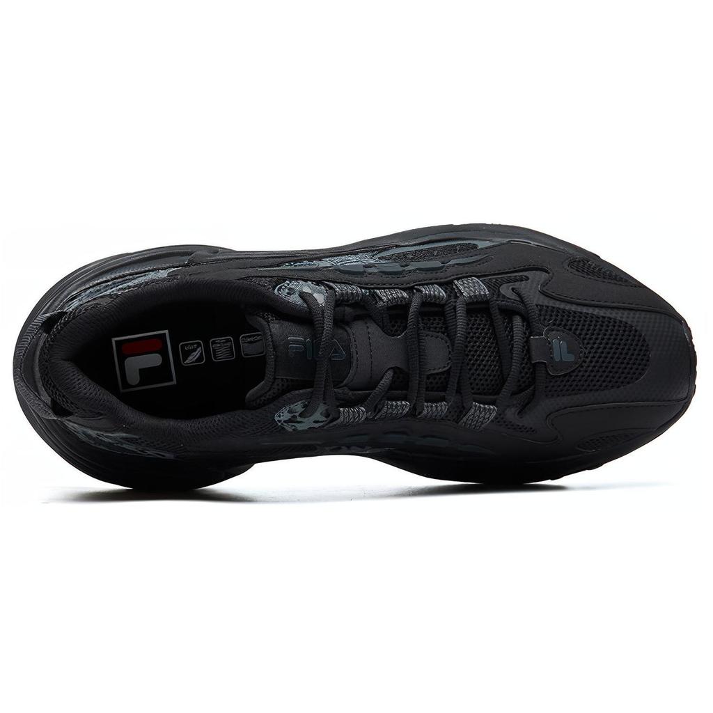 Fila Pantera Piele Sintetică Textil Mesh Imprimeu Leopard Pantofi Casual cu Talpă Joasă Bărbați adidași Negru F12M121105FBK
