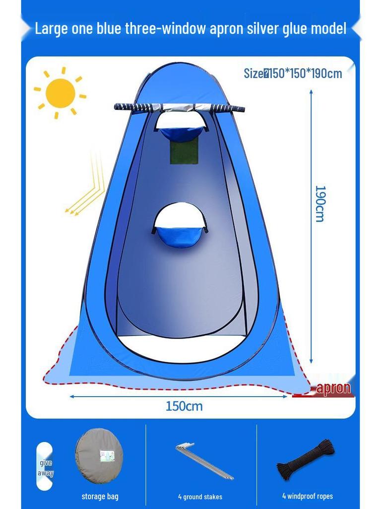Portable Outdoor Electric Shower Set with Charging Shower Head and Tent