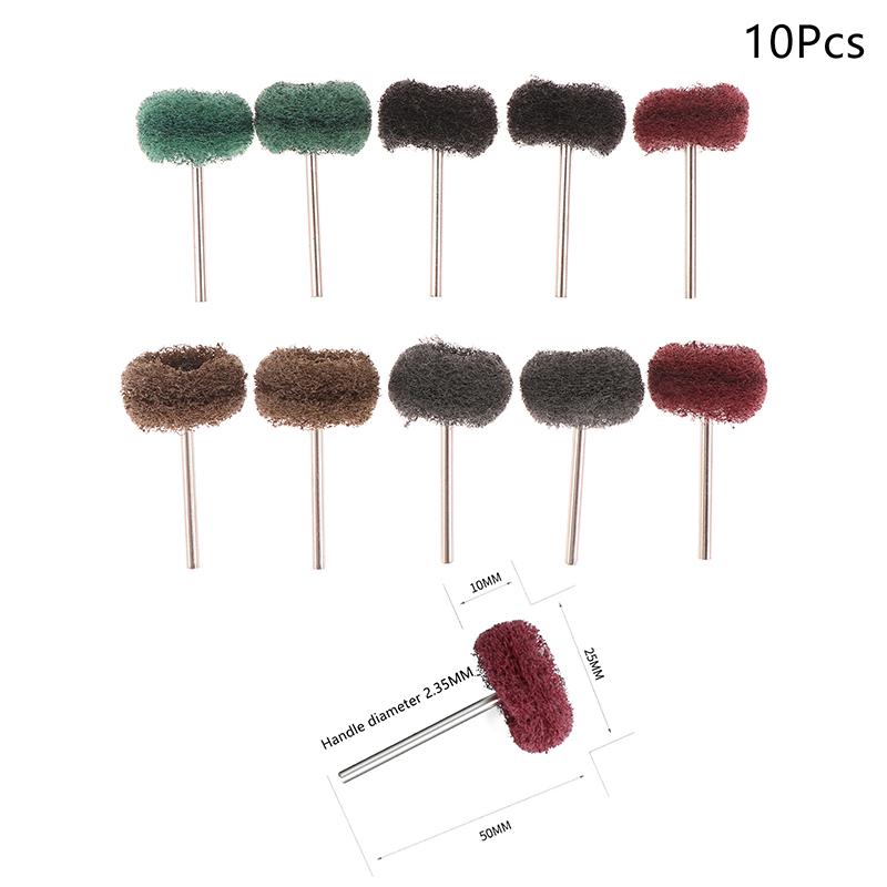 10/12Pcs Mini Drill Abrasive Brush Nylon Buffing Polishing Wheel Rotary Hand Tool Accessories Set Rust Remover