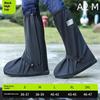 1Pair Rain Boot Shoe Cover Black Waterproof Reflective High Top Reusable Motorcycle Cycling Bike Clear Wear Shoes Dust Covers