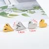 1Pair Mini Stainless Grid Design Steel Love Heart Stud Earrings for Women Girl Party Accessories DIY Jewelry Making Earring Base