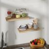 Solid Wood Wall Shelf for Living Room: Punched One-Line Board for Books and Decorative Display