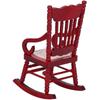 Dollhouse Small Rocking Chair, 1:12 Miniature Dollhouse Vintage Wooden Model Weaving Rocking Chair for Dollhouse Accessories Decor Toys
