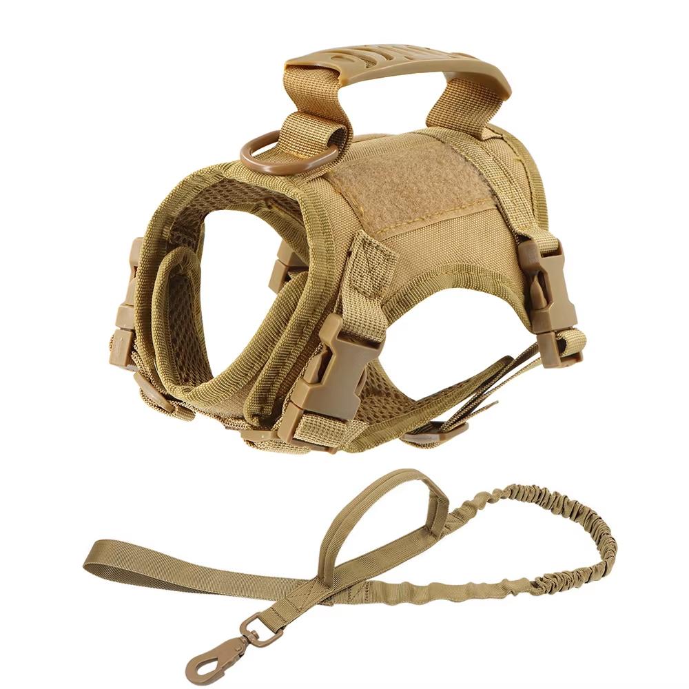 Tactical Pet Chest Harness with Traction Rope Set Universal Anti Slip for Cats and Dogs Paired with Personalized
