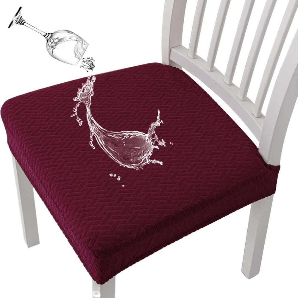 1PCS Waterproof Chair Covers Jacquard Fabric Elastic Edges Universal Size For Indoor Outdoor Dining Furniture Protection Set