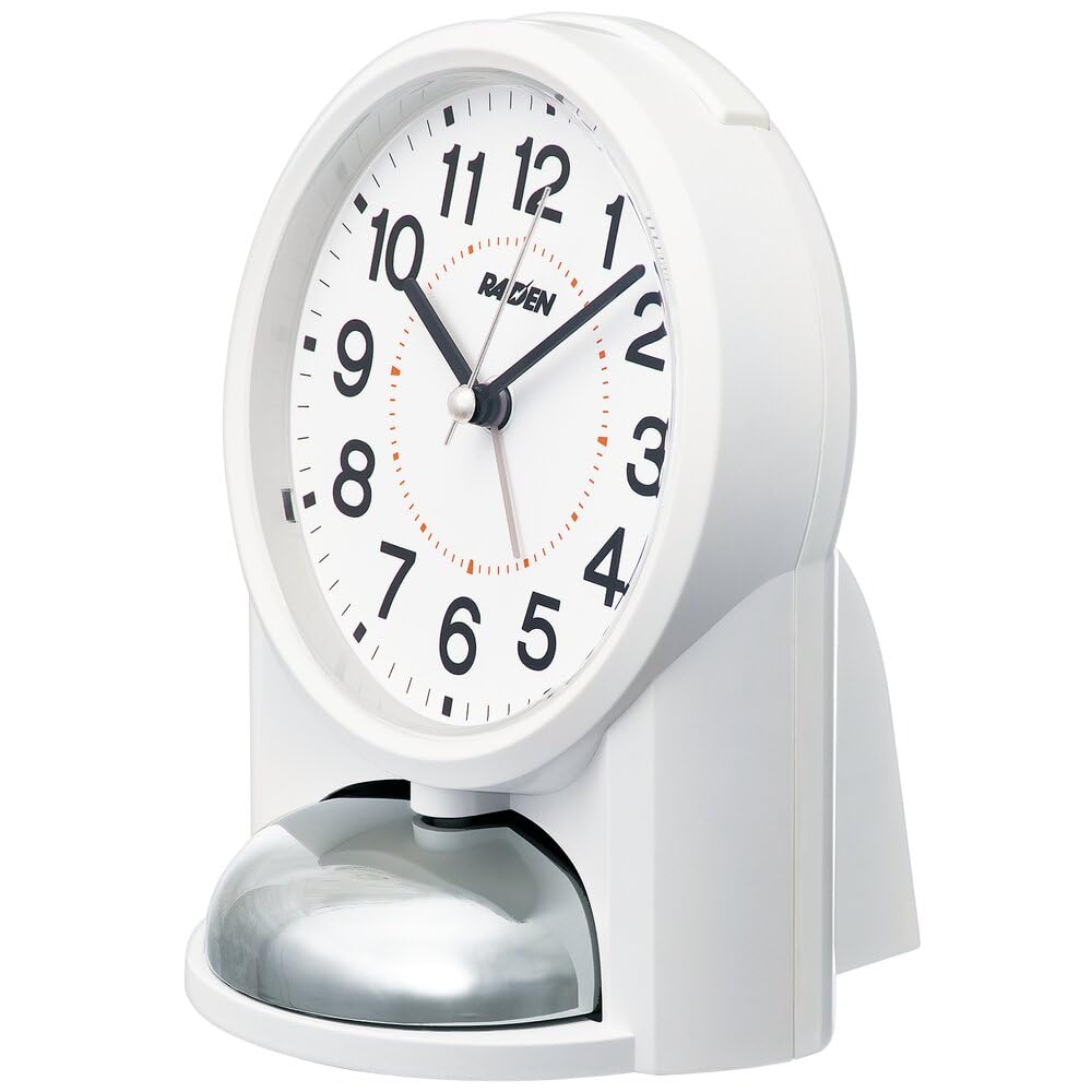 Seiko Clock Alarm Clock Table Clock Analog Loud White PYXIS RAIDEN NR454W 149×116×113mm