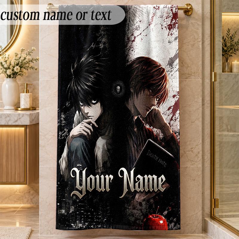 Beach TowelDeath Note Custom Name Text Personalized Soft Towel for Beach Pool Indoor Home Decor Gift