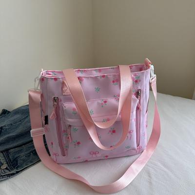 Large-capacity Tote Bag, College Students Commute To Class, Versatile, Fresh and Beautiful, Casual, Portable Shoulder Messenger Bag