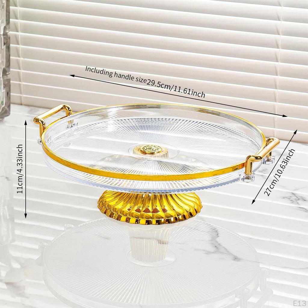 Vorspeisen- und Dessert-Servierplatte, Runder Fuß-Kuchenständer für Süßigkeiten, Cupcakes,