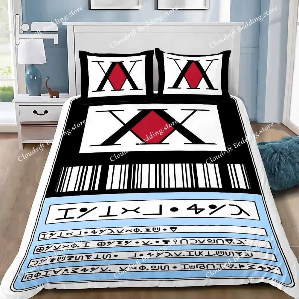 Anime Duvet Cover Pillowcase Bedding Set Hunter x Hunter Adult Boy Girl Bedroom Decoration Children Single Double Large Size