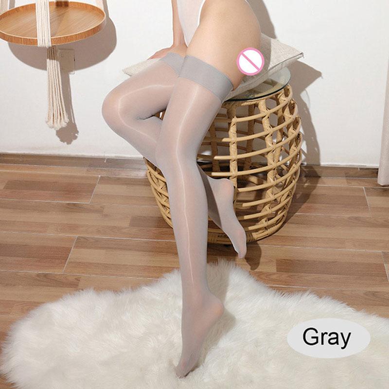 Sexy 912 Pin Vintage Oil Shiny High Stockings See Through Glossy Cute Stocking Cute Lastic Stockings Kneesocks Overknee Women F8