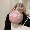 Dámská podzimní/zimní řetízková kulatá crossbody kabelka - Basketbalový/módní design