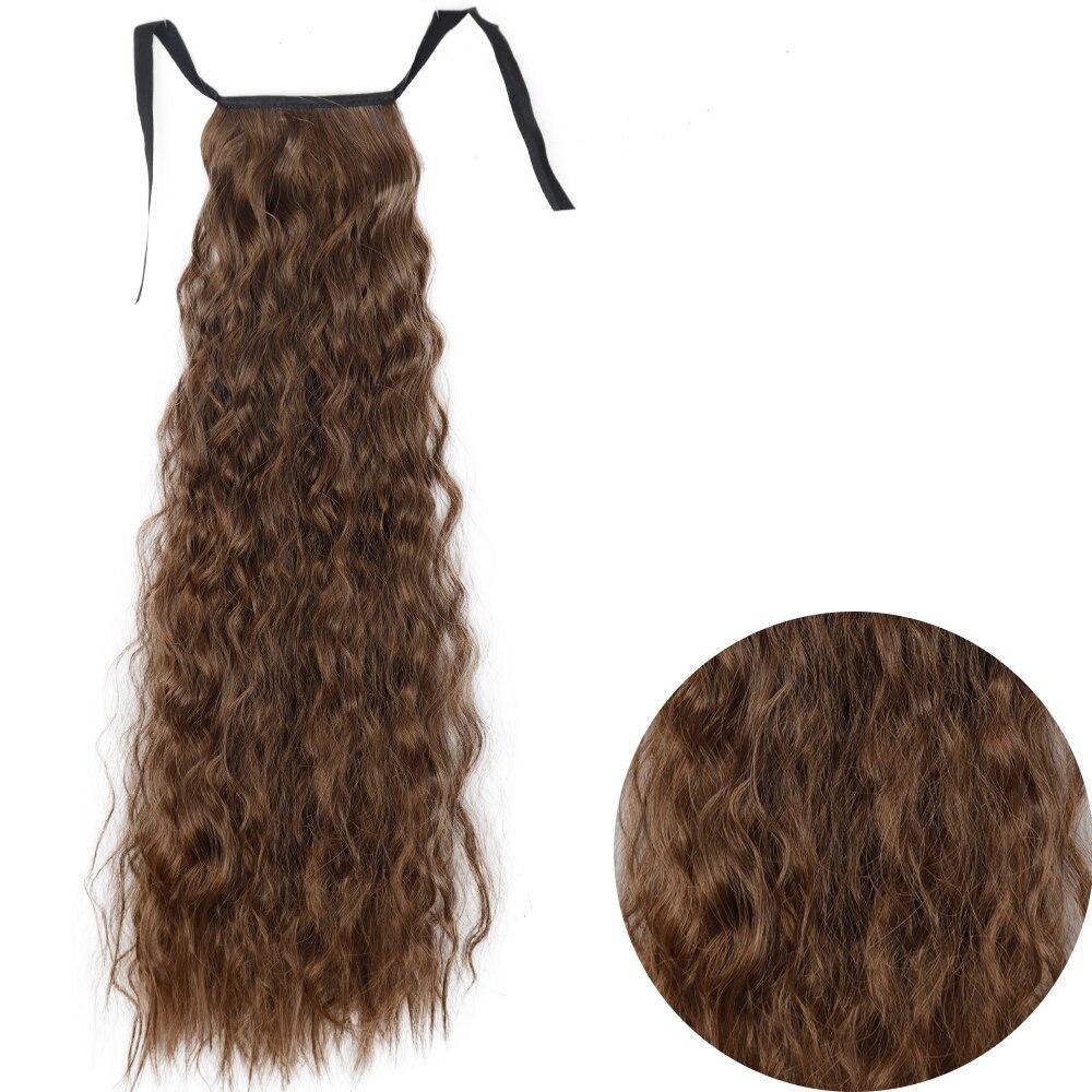 

LISI HAIR женский длинный волнистый шиньон из синтетического волокна, натуральный волнистый косплей, повседневная одежда, длинный вьющийся хвост, удлиненный хвост 55 cm