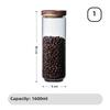 Airtight Glass Storage Jar with Bamboo Lid for Coffee, Tea, Spices, Grains, Sugar - Modern Kitchen & Pantry Organization