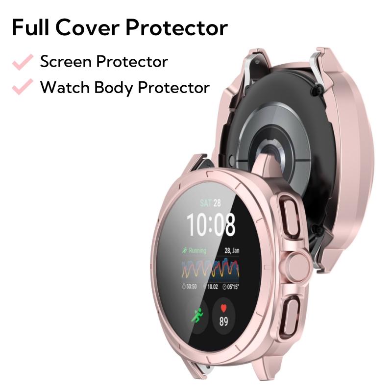 PC Case + Glass For Samsung Galaxy Watch 7 40mm Change Shockproof Cover Bumper Shell With Screen Protector For Galaxy Watch7