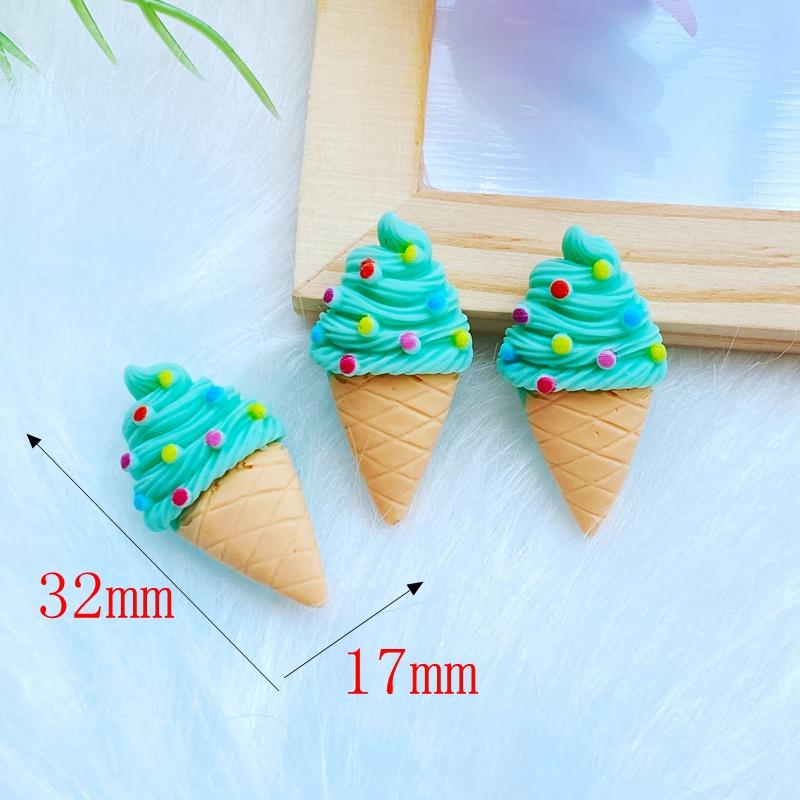 8Pcs New Mini Cute Simulation Ice Cream Flat Back Resin Cabochons Scrapbooking DIY Jewelry Craft Decoration Accessorie Q20
