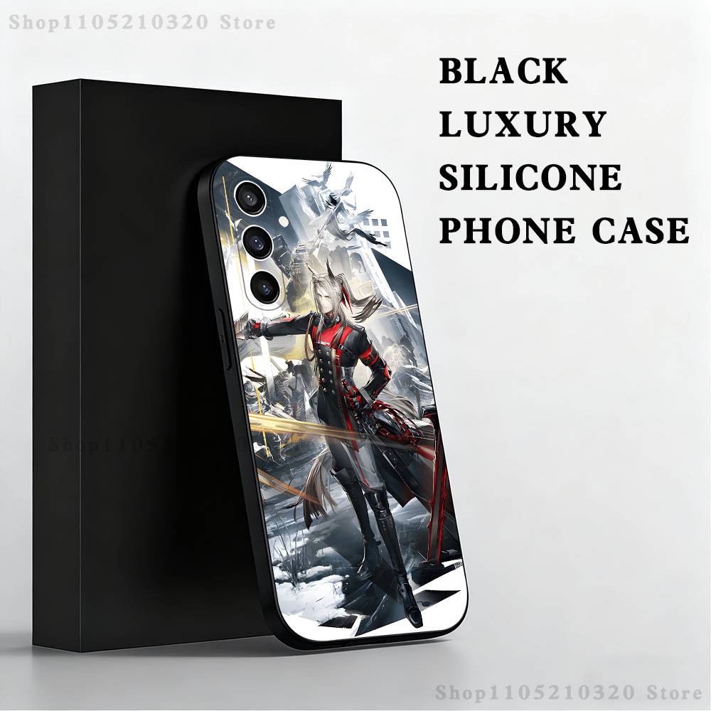 

Arknights Endfield Phone Case For Samsung S25,S24 Ultra,S20,S30 plus,S22 plus,S23,S30 Ultra 5G Silicone Black Shell SamsungS22plus 5G