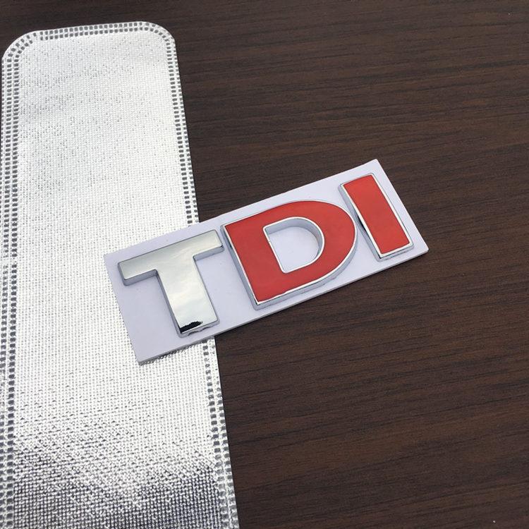 Car personality three-dimensional TDI letter metal sticker turbocharged mechanical supercharged tail car sticker body decoration sticker