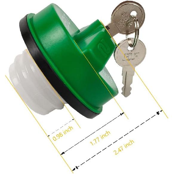 10591D Locking Diesel Fuel Cap Gas Cap Fuel Tank Caps Fit For Chevy Silverado Express C3500 K3500, Dodge Ram 3500 W350 D350, Ford F-250 E-350, GMC