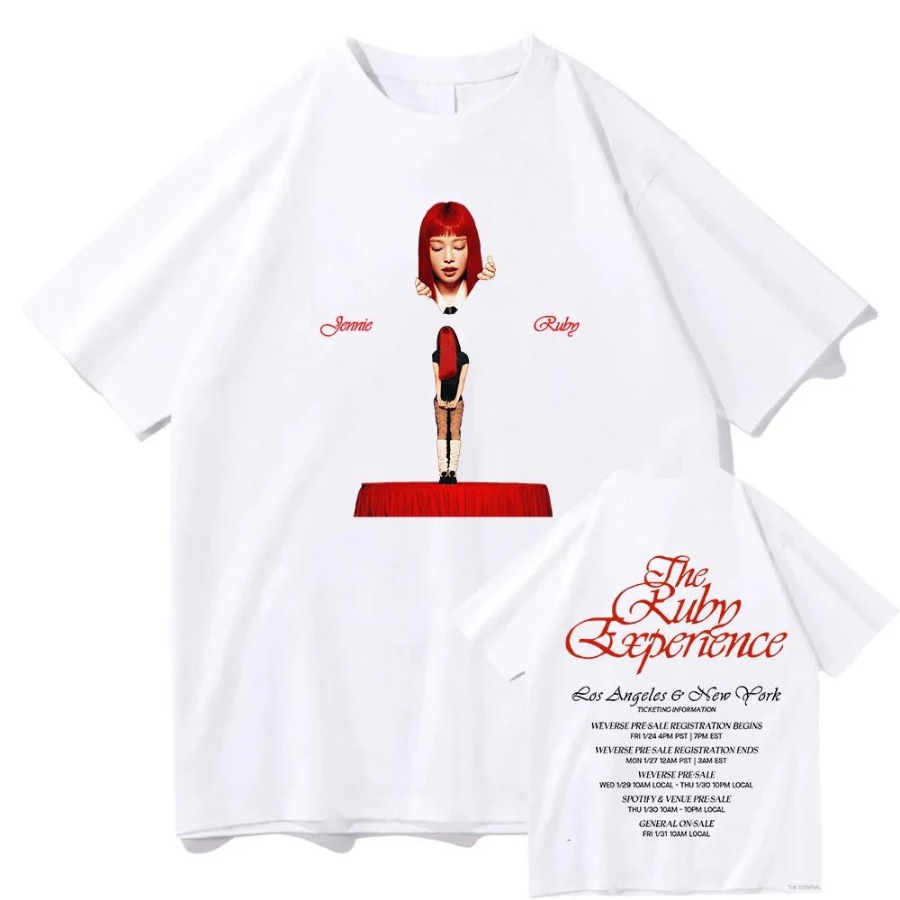 JENNIE Ruby 2026 New Album T Shirt Men_women Harajuku Vintage Graphic Tshirt Classic Unisex High Quality Cotton Tee Shirts