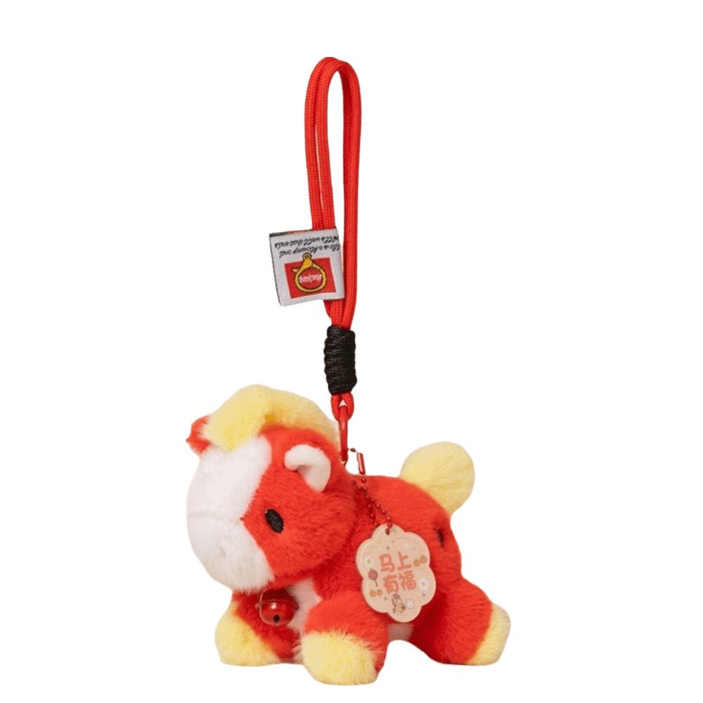 Multiple Colors Horse Pendant Keychain Lifelike Animal Kawaii Style Horse Keychain Soft Material Mini Stuffed Doll Friend Gift