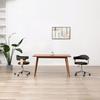 Exclusive House - Swivel Dining Chairs Set of 2 Black Faux Leather