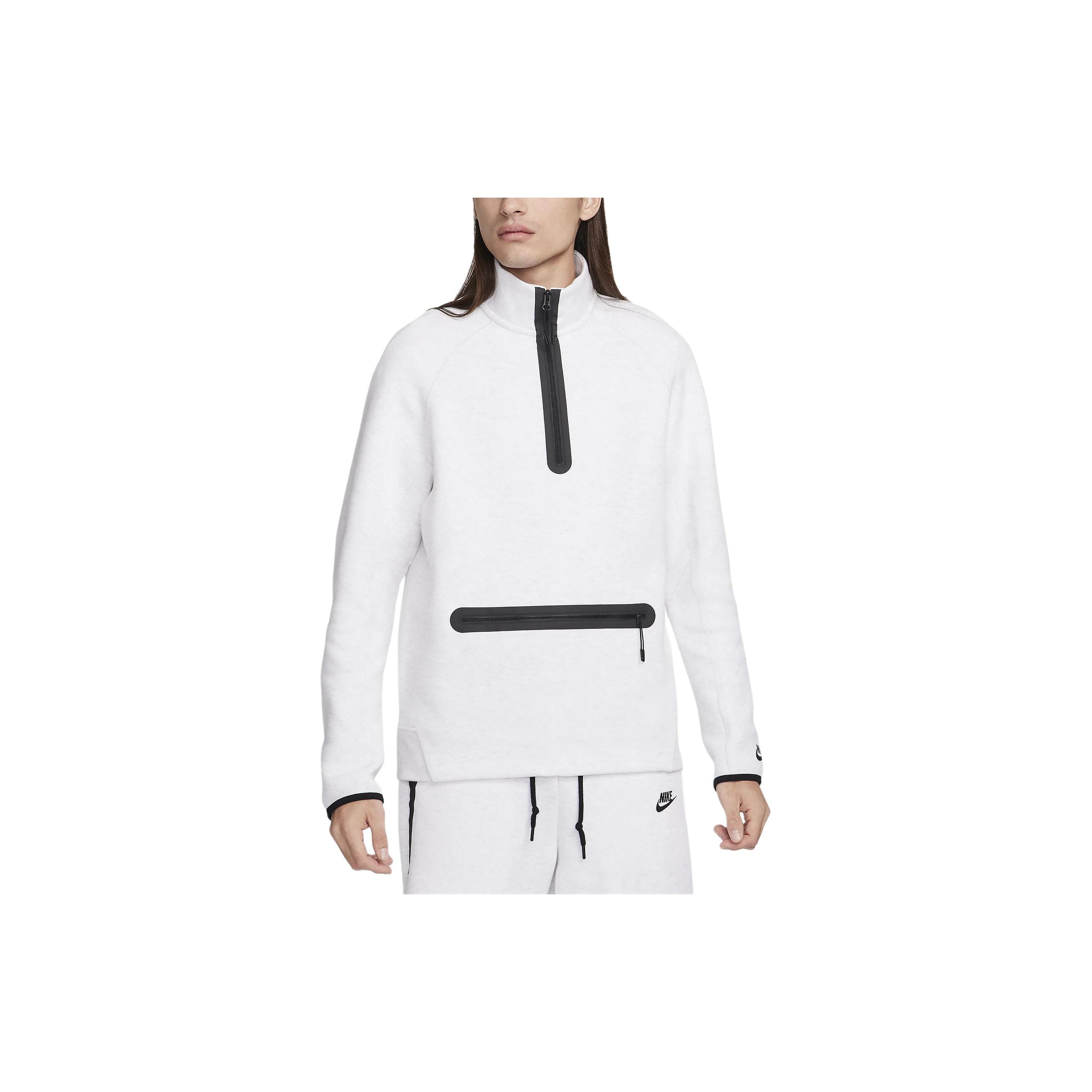 Nike Sportswear Tech Fleece 1/2-Zip Sweatshirt Birch Heather Men FB7998-051 XXL