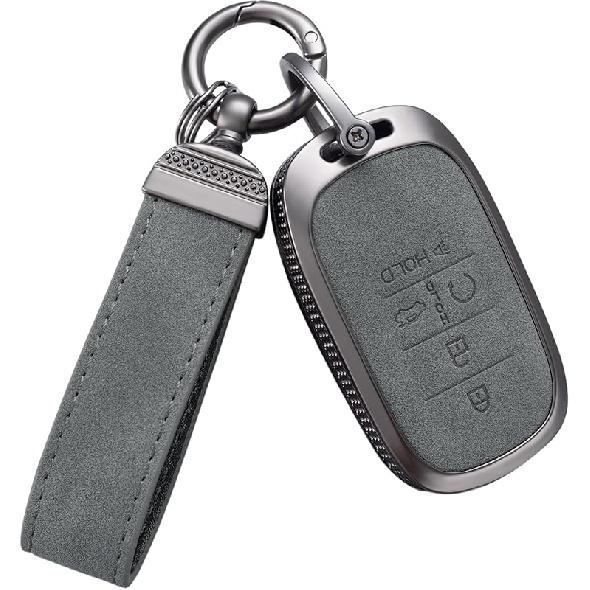YO&YOYE Compatible With Honda Key Fob Cover With Keychain Leather Key Case Protector For  Honda Accord Civic CRV Pilot Odyssey 11Th Gen Smart Key