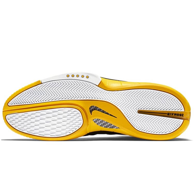 Nike 2K4 Zoom Huarache Kobe Comfortable Slip Resistant Lightweight Mid top Basketball Shoes Men's Black Yellow 308475-003