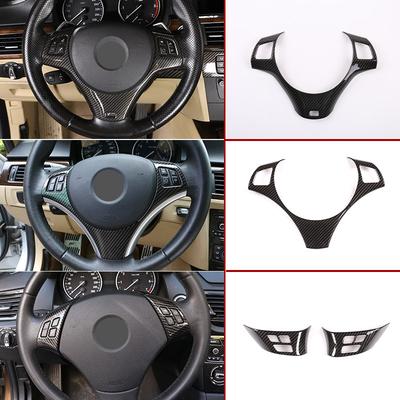 Pour BMW Série 1 Série 3 E87 E90 E92 2004-2012 Cache Décoratif Cadre Garniture Autocollant Volant de Voiture Accessoires de Voiture