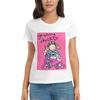 Camiseta de Mujer Chick Groovy Chicas 2000s Y2K Vintage Verano Manga Corta Camisetas Cuello Redondo Camisetas de Algodón Ropa Tops Streetwear