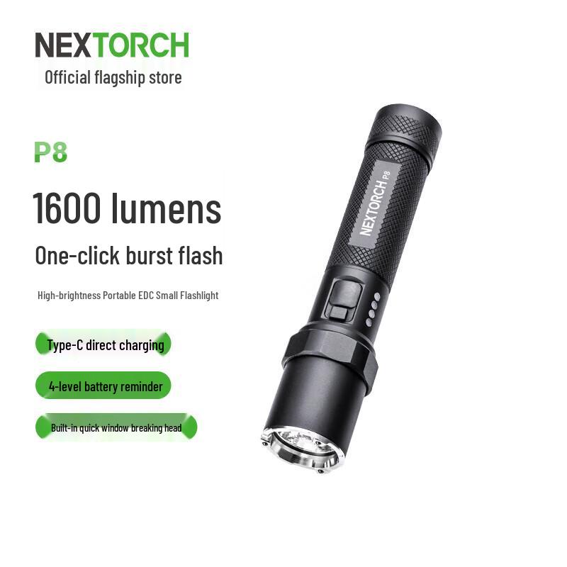 NEXTOOL P8 High-Brightness Type-C Rechargeable Flashlight