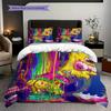 Vibrant Chaos Surreal Meltdown Bedding (1 * duvet cover + 2 * pillowcase, without core) 2D Flat Duvet cover and pillowcase Bedding set